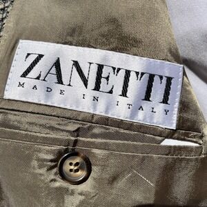 Zanetti Wool Men's (44) hounds tooth made in Italy formal business suit blazer‎